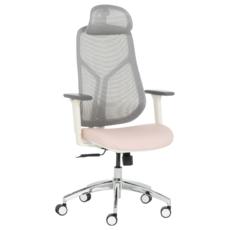 Директорски стол АНГЕЛА- меш, дамаска, силиконови колелца