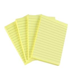 Самозалепващи листчета 150х100мм на редове жълт пастел