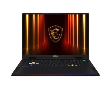 Лаптоп MSI Raider A18 HX A9WJG, NVIDIA GeForce RTX 5090 24GB GDDR7 1824 AI TOPS, AMD Ryzen 9 9955HX3D (16C/32T Up to 5.4 GHz, 128 MB L3), 18' 16:10 UHD+ (3840x2400) MiniLED, 120Hz, 64GB DDR5 2x32 Up to DDR5-5600, 2TB PCIe Gen4 SSD, Wi-Fi 7, Windows 11 Hom
