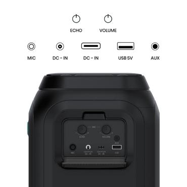 Аудио система Hisense Party speaker 2.0 Ch., 160W, BT, 12h play, Black