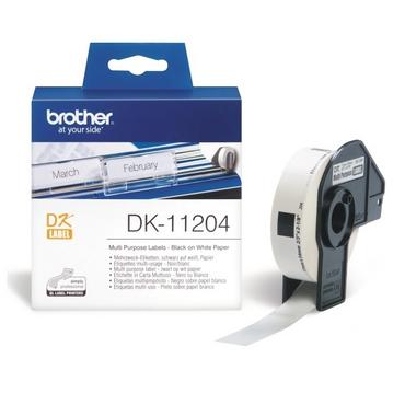 Консуматив Brother DK-11204 Multi Purpose Labels, 17mmx54mm, 400 labels per roll, Black on White