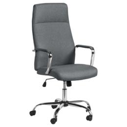 Директорски стол ЕЛИСАВЕТА- снимка отпред, хромирани подлакътници