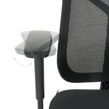 Директорски стол ЙОАН- черни регулириеми подлакътници