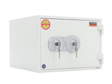 Метален сейф FRS PMT 32 - с две брави с ключ, бял, затворен