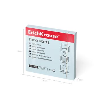 Самозалепващи листчета 75х75мм син пастел