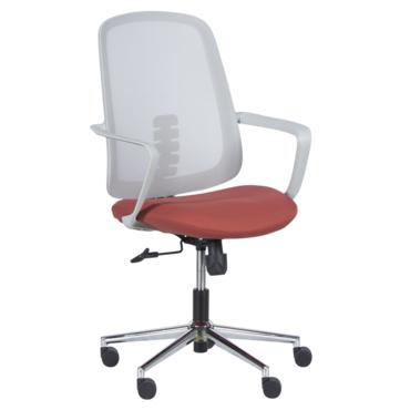 Работен стол ДАННА- снимка отпред, червена седалка