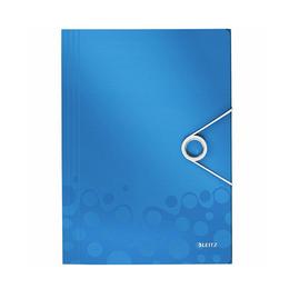 Папка с ластик и 3 капака Leitz WOW синя