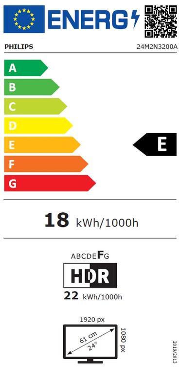 Монитор Philips 24M2N3200A, 23.8' IPS WLED, 1920x1080@180Hz, 1ms GtG, 0.5ms MPRT, 300cd m/2, 1000:1, Mega Infinity DCR, Adaptive Sync, FlickerFree, LowBlue Mode, 2Wx2, Tilt, Height Adjust, Pivot, Swivel, 2xHDMI, DP