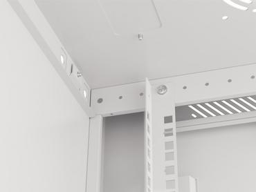 Комуникационен шкаф Lanberg rack cabinet 19' wall-mount 9U/600x450 for self-assembly with metal door grey (flat pack)