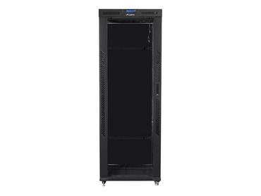 Комуникационен шкаф Lanberg rack cabinet 19' free-standing 42U/800x1000 (flat pack) with glass door lcd black v2