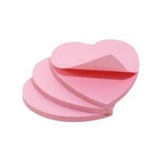 Самозалепващи листчета 76х76мм сърце неон