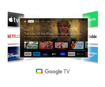 Телевизор Thomson Smart QLED Plus TV 65'; Google TV; 3840 x 2160 (4K UHD), QLED, 4000:1, 60 Hz, DVB-T/T2/C/S/S2, HDR10, Wi-Fi, Bluetooth, LAN, HDMI 2 (2.0) + 2 (2.1), USB 2 (2.0) + 1 (3.0),Built-in Front Speakers, Central Swivel Stand, Black