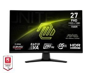 Монитор MSI MAG 274CXF, 27', 0.5ms, 280Hz, Rapid VA, 1920x1080 (FHD), 16:9, CURVE 1500R, FreeSync Premium, 92.2% DCI-P3, AG, HDR Ready, 300 nits, 4000:1, DCR 100M:1, DP(1.2a), 2xHDMI 2.0b, Tilt, VESA, Black, 3.4kg