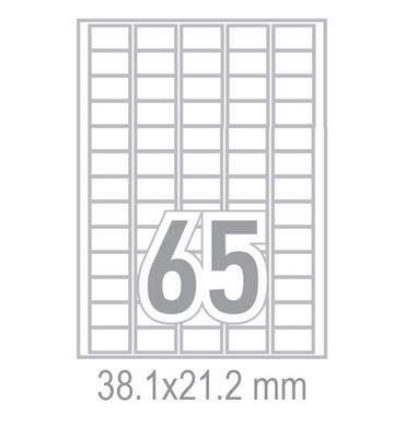Самозалепващи етикети 38.1x21.2 65 бр.