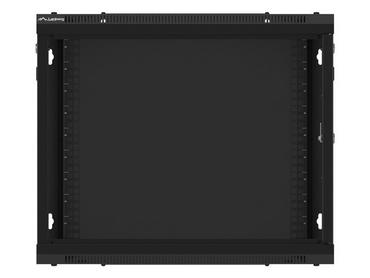Комуникационен шкаф Lanberg rack cabinet 19' wall-mount 9U/600x600 for self-assembly with metal door black (flat pack)