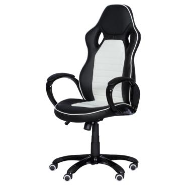 Геймърски стол ИВАЙЛО - черна база, цветни колелца