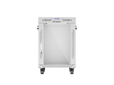 Комуникационен шкаф Lanberg rack cabinet 19' free-standing 15U/600x600 (flat pack) with glass door lcd grey v2