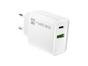 Адаптер Natec USB Charger Ribera 1X USB-A + 1X USB-C 20W, White