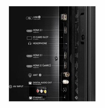 Телевизор Hisense 55' E7Q, 4K Ultra HD 3840x2160, QLED, Quantum Dot, HDR 10+, HLG, Dolby Vision, DTS Virtual X, Smart TV, WiFi, Light Sensor, BT, Anyview Cast, 3xHDMI, 2xUSB, LAN, CI+, DVB-T2/C/S2, Black