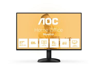 Монитор AOC 27B31H, 27' IPS WLED, 1920x1080@120Hz, 4ms GtG, 1ms MPRT, 300cd m/2, 1500:1, 20M:1 DCR, Adaptive Sync, FlickerFree, Anti Blue Light, Tilt, D-SUB, HDMI