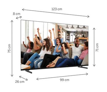 Телевизор Thomson Smart UHD TV 55'; Google TV; 3840 x 2160 (4K UHD), 5000:1, DLED, 60 Hz, DVB-T/T2/C/S/S2, HDR10, Wi-Fi, Bluetooth, LAN, HDMI 2 (2.0) + 2 (2.1), USB 2 (2.0) + 1 (3.0), Side Feet, Black