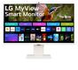 Монитор LG 32SR85U-W, 31.5' IPS Smart webOS, Full HD Web cam, AG, 5ms, 1000:1, 400cd/m, DCI-P3 95%, 4K UHD (3840x2160), ThinQ, HDR 10, HDMI, USB Type-C-PD 90W, Wi-Fi B/in, AirPlay 2, Bluetooth, Speakers 5W x 2, Height Adjustable, Tilt, White