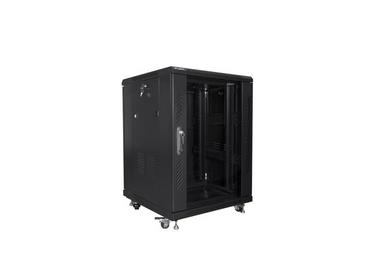 Комуникационен шкаф Lanberg rack cabinet 19' free-standing 15U/600x600 (flat pack) black