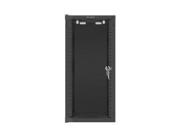 Комуникационен шкаф Lanberg rack cabinet 10' wall-mount 12U/280x310 (flat pack) with glass door black