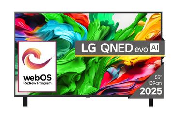 Телевизор LG 55QNED85A3C, 55' 4K QNED HDR Smart TV, 3840x2160, 120Hz Native (VRR 144Hz), DVB-T2/C/S2, Alpha 8 AI Processor, HDR 10 PRO, webOS 25 ThinQ, 4K Upscaling, WiFi 5, Dolby Vision, FreeSync, Bluetooth 5.1, AirPlay 2, LAN, CI, HDMI, SPDIF, 2 pole St