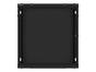 Комуникационен шкаф Lanberg rack cabinet 19' wall-mount 12U/600x450 for self-assembly with metal door black (flat pack)