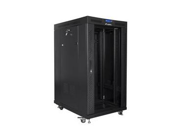 Комуникационен шкаф Lanberg rack cabinet 19' free-standing 22U/800x1000 (flat pack) with mesh door lcd black v2