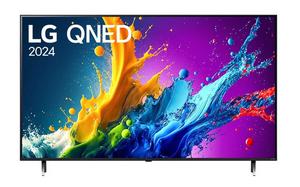Телевизор LG 43QNED80T3A, 43' 4K QNED HDR Smart TV, 3840x2160, DVB-T2/C/S2, Alpha 5 AI 4K Gen7, HDR 10 PRO, webOS 24 ThinQ, 4K Upscaling, WiFi 5, Voice Controll, Bluetooth 5.1, AirPlay 2, LAN, CI, HDMI, SPDIF, 2 pole Stand , Titan
