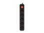 Разклонител Lanberg power strip 3m, 5 sockets, french with circuit breaker quality-grade copper cable, black