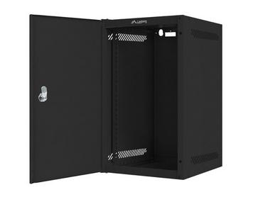 Комуникационен шкаф Lanberg rack cabinet 10' wall-mount 9U / 280x310 self-assembly flat pack with metal door, black