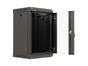 Комуникационен шкаф Lanberg rack cabinet 10' wall-mount 9U/300x300 (flat pack) with glass door black