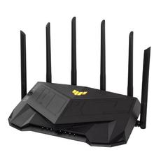 Рутер Asus Gaming Wireless TUF Router AX6000, Dual-Band, Quad-Core 2.0GHz CPU, 256MB/512MB Flash/RAM, 2.5G dual-port, AiProtection Pro, Adaptive QoS, VPN Fusion, IPTV, OFDMA, MU-MIMO, Beamforming, Link Aggregation, Port forwarding, AiM, Black