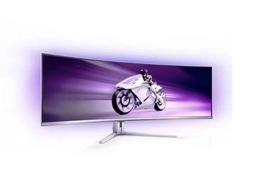 Монитор Philips 49M2C8900L, 48.9' QD-OLED Curved 1800R, 5120x1440@144Hz, 0.03 GtG, 1000cd m/2, 1.000.000:1, Mega Infinity DCR, Adaptive Sync, FlickerFree, Blue Light Soft., 7.5Wx4+DTS, Tilt, Height Adjust, Swivel, 2xHDMI, DP, USB hub