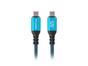 Кабел Lanberg USB-C M/M 4.0 cable 1.5m 240w 8k 60hz black-blue