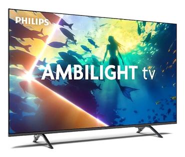 Телевизор Philips 55PUS8010/12, 55' 4K UHD LED, 3840x2160p, 60Hz, DVB-T/T2/T2-HD/C/S/S2, 60Hz, Ambilight 3, Pixel Precise UHD, HDR+, Titan OS, Dolby Atmos & DTS:X, 3*HDMI, 2*USB, VRR, 802.11ac, BT 5.2, 20W RMS, Black