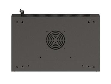 Комуникационен шкаф Lanberg rack cabinet 19' wall-mount 4U/540x350 (flat pack) with glass door black