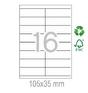 Рециклирани етикети 105x35 16 бр.