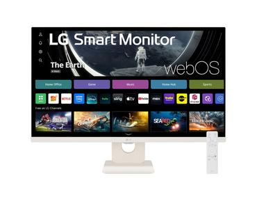 Монитор LG 27U511SA-W, 27' IPS Smart webOS23, 100Hz, 5ms, 1300:1, 250cd/m, FHD 1920x1080, ThinQ, sRGB 99%, HDR 10, HDMI, USB, Bluetooth, AirPlay 2, Speacers 5W x 2, Tilt, White