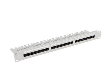 Пач панел Lanberg patch panel 24 port 1U 19' CAT.5e utp with cable organizer grey
