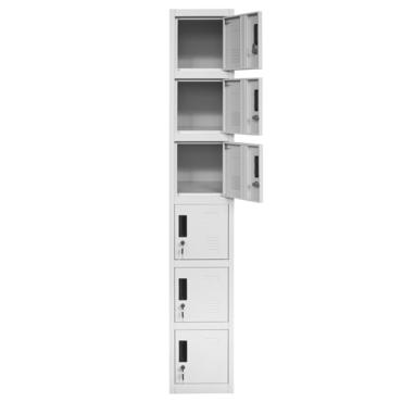 Метален гардероб BTL ZH с 6 отделение 185х30х45 см
