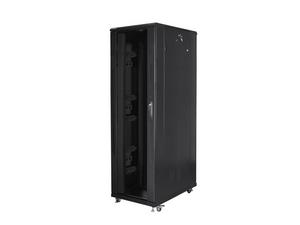 Комуникационен шкаф Lanberg rack cabinet 19' free-standing 42U/800x1200 (flat pack) black