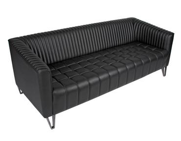 Диван триместен РЕСЕН LMA 03 - сниман в цял ръст, черен на цвят
