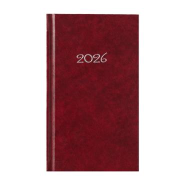 Календар - бележник СЛИМ джобен червен