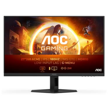 Монитор AOC 27G4XE, 27' IPS WLED, 1920x1080@180Hz, 1ms GtG, 0.5ms MPRT, 300cd m/2, 1000:1, 80M:1 DCR, Adaptive Sync, FlickerFree, Low Blue Mode, 2Wx2, Tilt, 2xHDMI, DP