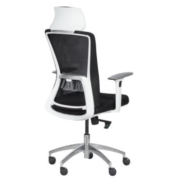 Работен стол ХЕРАКЪЛ-снима отзад, бяла полипропиленова рамка