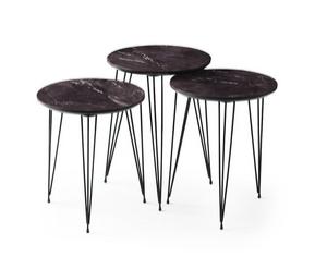 Комплект маси за кафе 3 броя БИГЛА- с метална основа